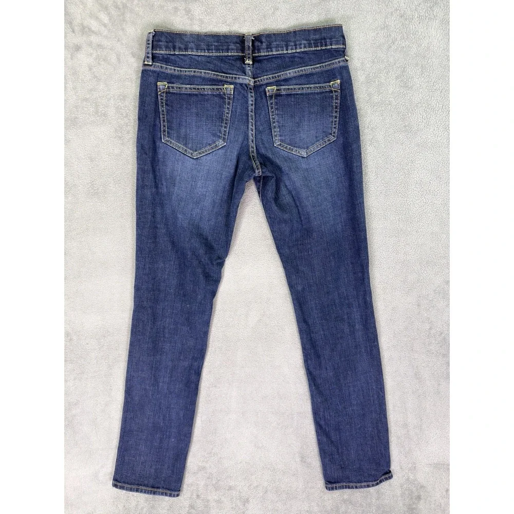 Old Navy Jeans Womens 1 Blue Straight Dark Wash Denim‎ The Diva Low Rise Stretch